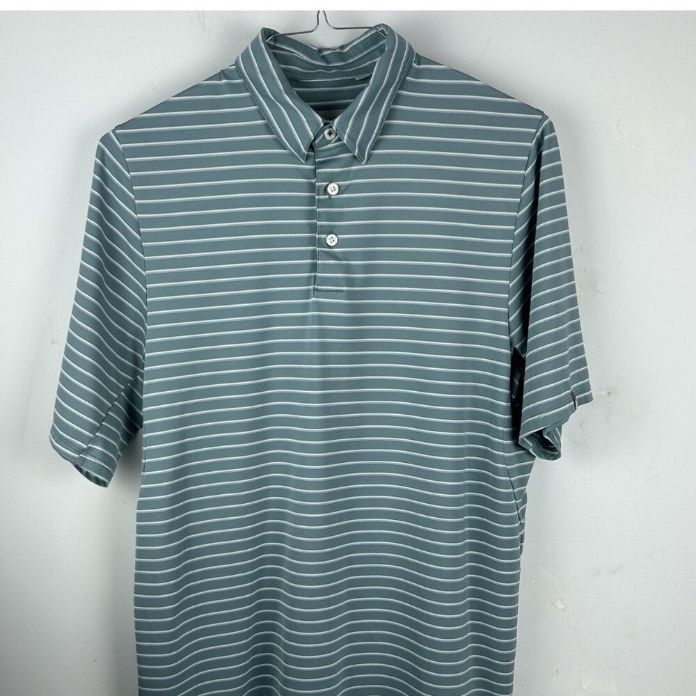 Kjus Golf Polo Shirt Men’s Large (52) Comfort Fit Seafoam Striped Performance